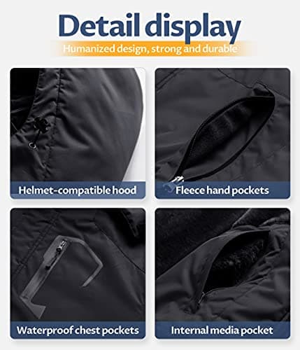 Men's CREATMO US Mountain Waterproof Ski Jacket Winter Snowboarding Coat
