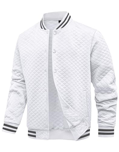Mens Lightweight Causal Waffle Bomber Jacket