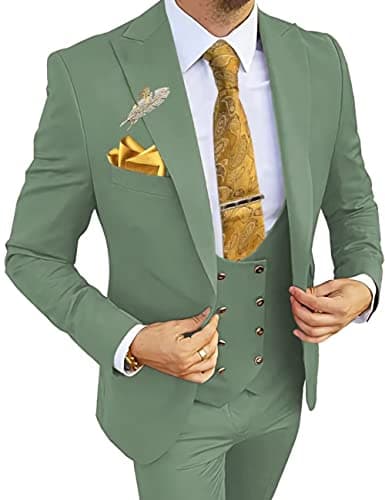 Wangyue 3-Piece Slim Fit Suits for Men