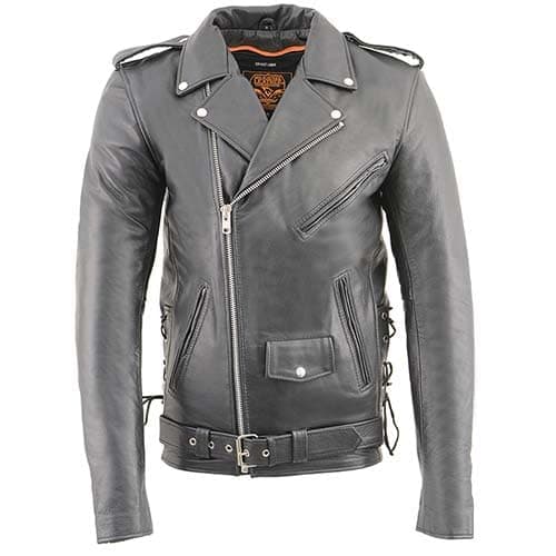 Milwaukee The Legend Classic Black Premium Leather Motorcycle Jacket