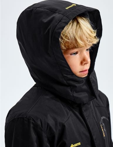 GEMYSE Boy's Black Waterproof Ski Jacket (6/7)