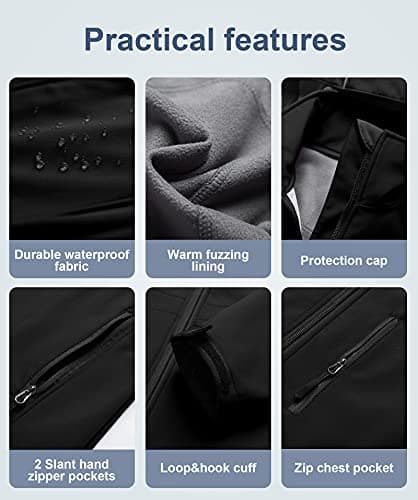 CREATMO Women's Lightweight Waterproof Softshell Tactical Jacket with Fleece Lining