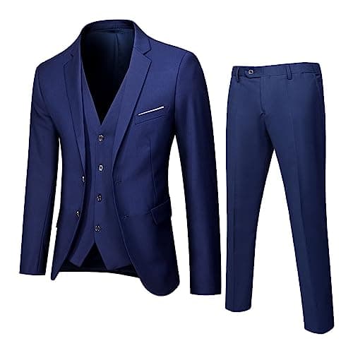 BIFUTON Men's Slim Fit 1-Button Tuxedo Suit for Party, Wedding, Business