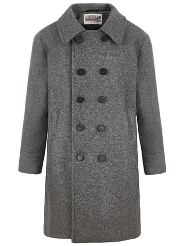 Boys Wool Trench Coat Winter Pea Coat