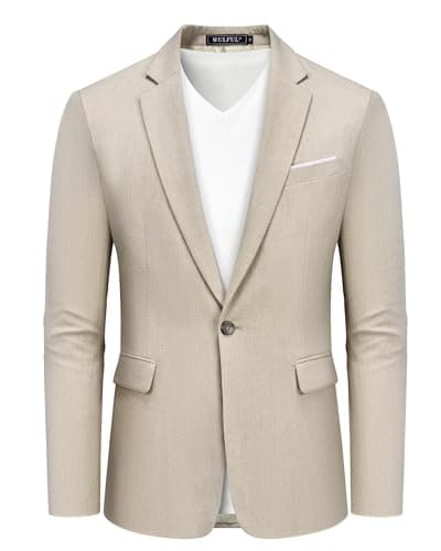 WULFUL Men's Lightweight Casual Blazer Suit Coat