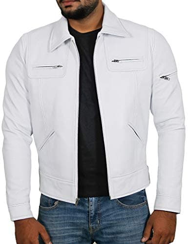 Laverapelle Men's Genuine Lambskin Leather Black Biker Jacket