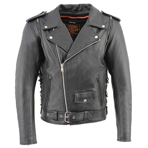 Milwaukee The Legend Classic Black Premium Leather Motorcycle Jacket