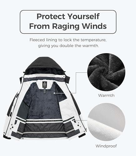wantdo Women's Waterproof Winter Ski Jacket Mountain Rain Coat