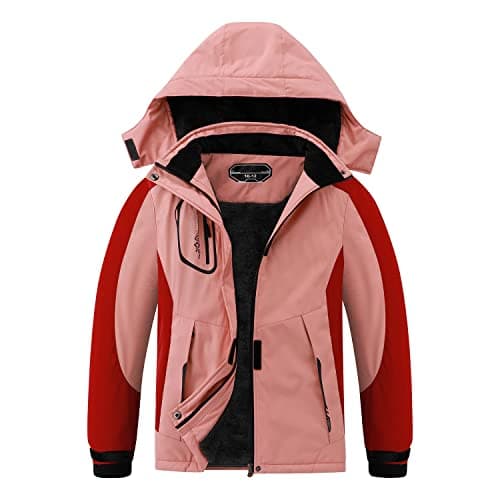 Lonthanly Kids' Winter Waterproof Snowboarding Jacket with Hood