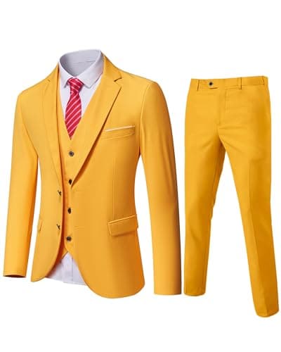 YND Men's Slim Fit 3 Piece Suit Set