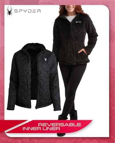 Spyder Women's Reversible Insulated Snow Ski Jacket - 3 Looks in 1 (S-XL)