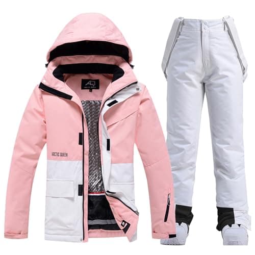 WOWULOVELY Women's Winter Ski Suit with Insulated Snowboarding Jacket and Pants