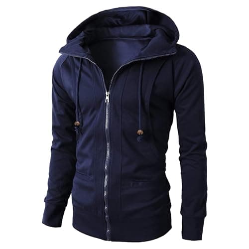 Retro Style Men's Long Sleeve Hooded Cardigan Coat