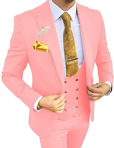 Wangyue 3-Piece Slim Fit Suits for Men