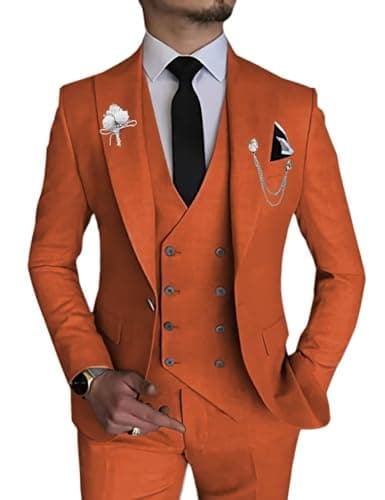 Slim Fit Double Breasted Men's Suit for Wedding and Events