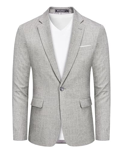 WULFUL Men's Lightweight Casual Blazer Suit Coat