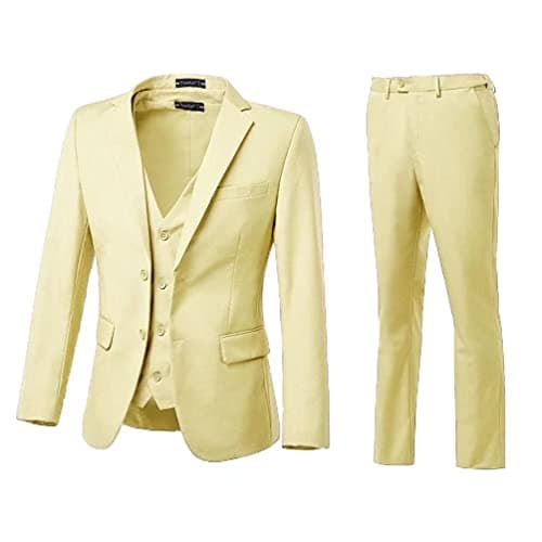 Slim Fit 3-Piece Men's Business Suit for Wedding, Prom, and Business Events