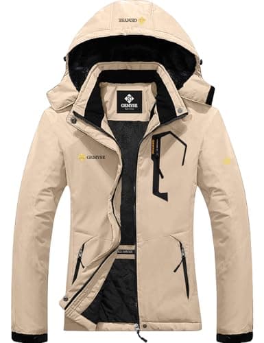 GEMYSE Women's Waterproof Winter Ski Jacket with Hood
