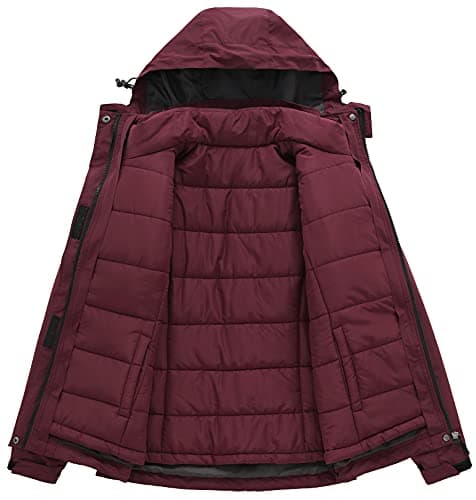 PTSOC Women's 3-in-1 Ski and Hike Jacket - Waterproof, Windproof, Warm Winter Snow Coat