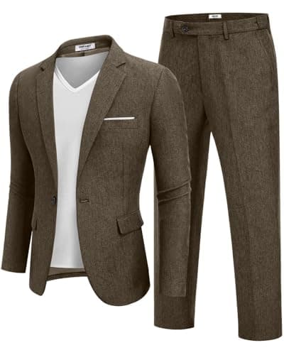 COOFANDY Men's Classic Fit 2-Piece Suit Set for Casual or Business Wear