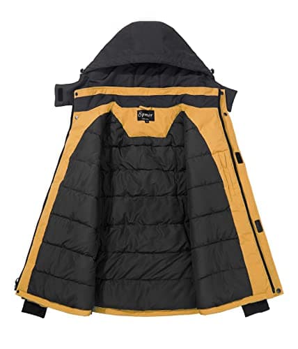 Spmor Men's Waterproof Hooded Ski Jacket Winter Snowboard Coat