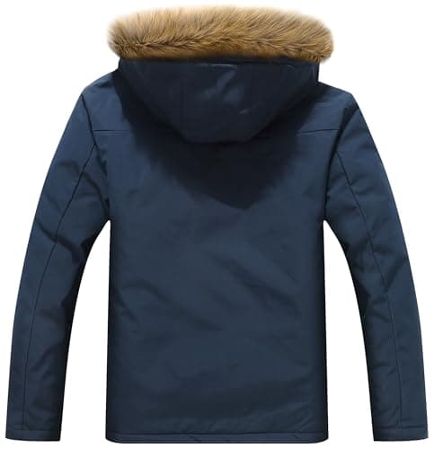 Maison Sen Men's Winter Waterproof Warm Ski Snowboard Jacket with Fur Hood