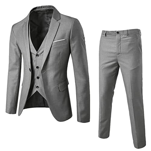 BIFUTON Men's Slim Fit 1-Button Tuxedo Suit for Party, Wedding, Business
