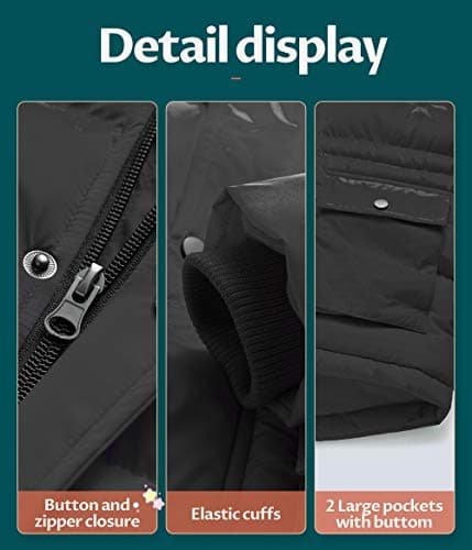 Creatmo US Boy's Winter Water Resistant Hooded Puffer Jacket