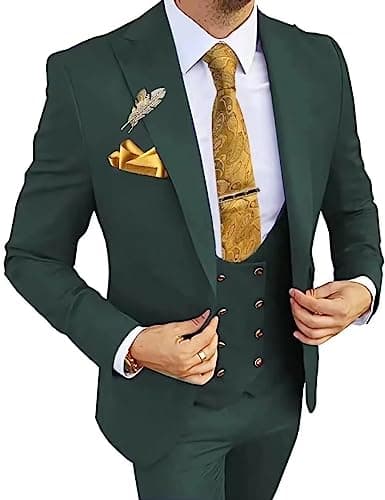 Wangyue 3-Piece Slim Fit Suits for Men