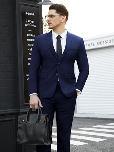 WEEN CHARM Slim Fit 2 Piece Men's Wedding Prom Tuxedo Set