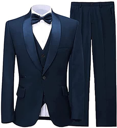 Elegant Men's Slim Fit 3-Piece Suit with Blazer and Pants Set