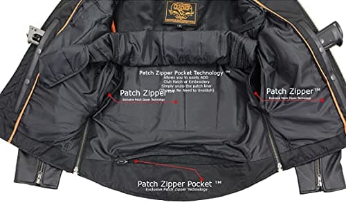 Milwaukee Black Classic Scooter Leather Jacket w/Removable Thermal Liner