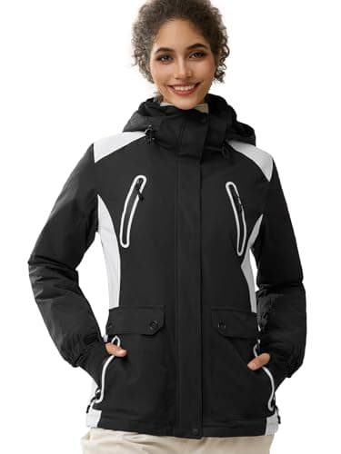 Women's Waterproof Ski Snow Jacket with Fleece Lining