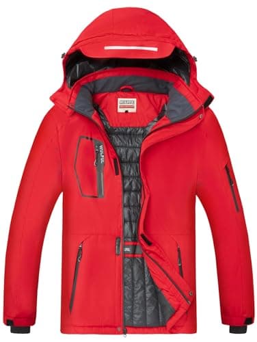 WULFUL Men's Warm Waterproof Ski Jacket
