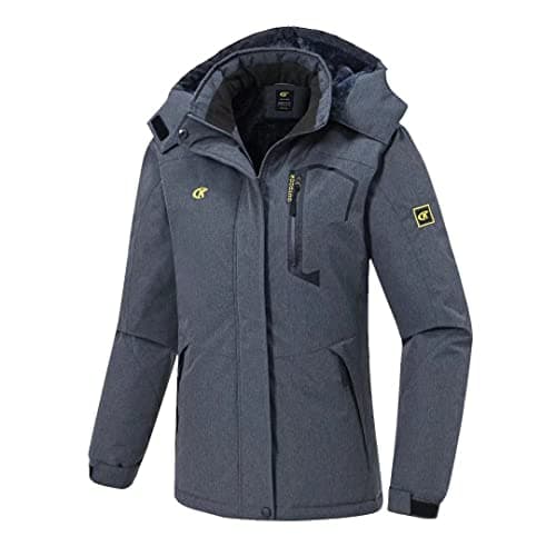 Pdbokew Women's Fleece Hooded Ski Snowboarding Jacket