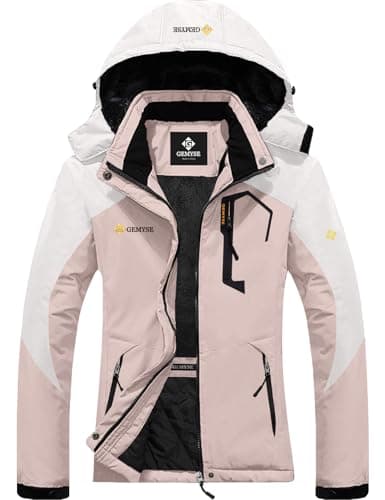 GEMYSE Women's Waterproof Winter Ski Jacket with Hood
