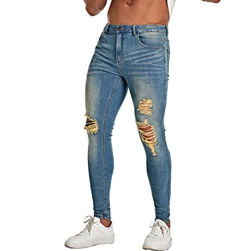 Slim Fit Ripped Distressed Jeans for Men