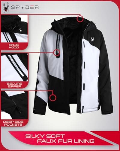 Spyder Women's Reversible Insulated Snow Ski Jacket - 3 Looks in 1 (S-XL)