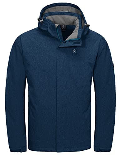Little Donkey Andy Men's Waterproof Ski Snowboarding Windproof Jacket Warm with Detachable Hood