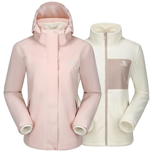 CAMEL Women's 3-in-1 Winter Ski Jacket Waterproof Snow Coat
