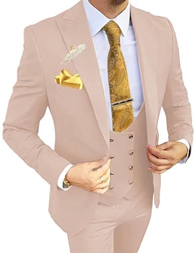 Wangyue 3-Piece Slim Fit Suits for Men
