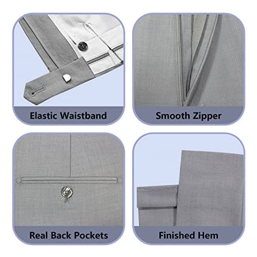 Cooper & Nelson Men's Slim Fit 3-Piece Tuxedo Set Jacket & Pants with Tie