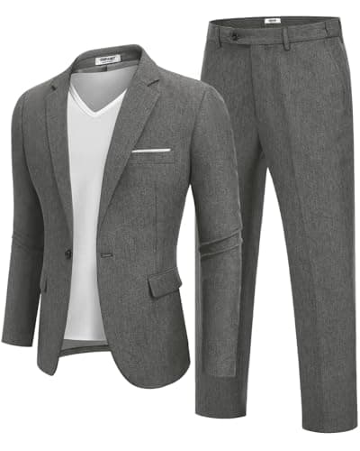 COOFANDY Men's Classic Fit 2-Piece Suit Set for Casual or Business Wear