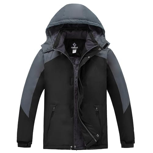 CorBuyit Men's Waterproof Ski & Snowboard Jacket with Fleece Lining