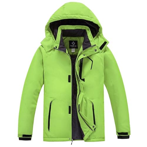 CorBuyit Men's Waterproof Ski & Snowboard Jacket with Fleece Lining