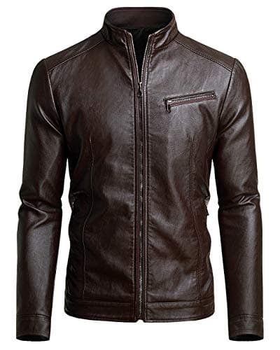 Fairylinks Men's Casual Faux Leather Jacket for Fall Winter Comfort and Style
| Fairylinks Men's Casual Faux Leather Jacket Practical for Work and Casual Wear
| Fairylinks Men's Casual Faux Leather Jacket Stylish Design with Multiple Pockets