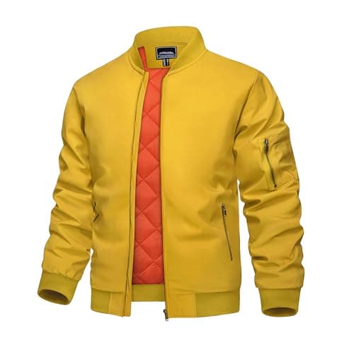 KEFITEVD Men's Windproof Bomber JacketWarm Winter Full Zip Coats