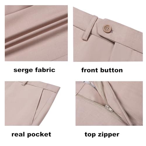 Solove-Suit Men's 3-Piece Regular Fit One-Button Formal Suit for Wedding