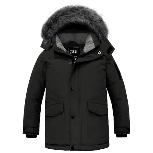 ZSHOW Boys' Warm Waterproof Hooded Winter Puffer Jacket