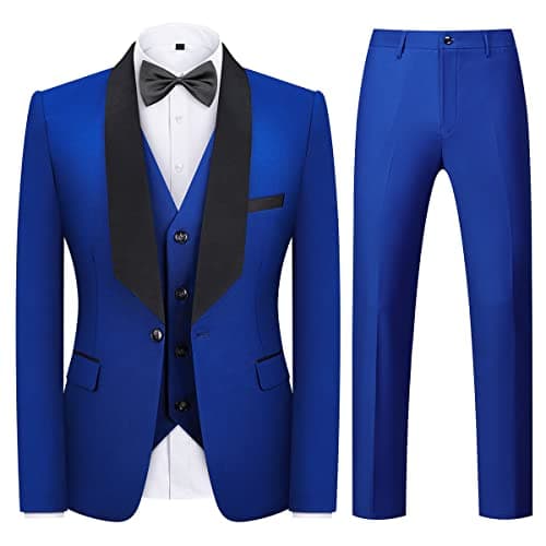 Rogers & Morris Men's 3 Piece Tuxedo Suit for Wedding & Prom